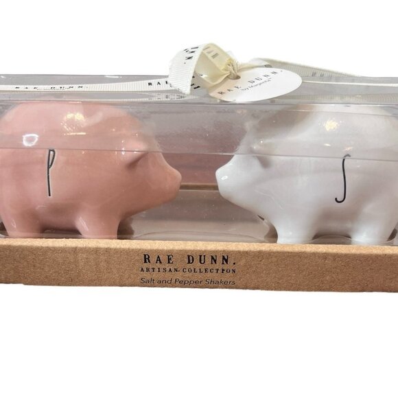 Rae Dunn PIG SALT AND PEPPER SHAKERS - NWT - Picture 1 of 10